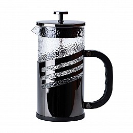 Френч-пресс чайник стеклянный TS Kitchen Haus Roland 1 литр с фактурным фильтром черный (HP33537B)