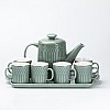 Чайный сервиз на 6 персон 8 предметов TS Kitchen зеленый (HP6168)
