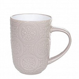 Чашка керамічна Flora 32009 Дамаск бежевий 0.4л. (MR08877)