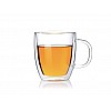 Стеклянный стакан для чая и кофе с двойными стенками и двойным дном А-Плюс 7006 Capuchino 390 мл