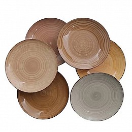 Набор керамических тарелок Flora Sand микс 6 шт 27 см 45129 (SK000495)