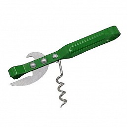 Універсальна відкривалка - консервний ніж зі штопором металевий SNS 3 в 1 NS-02 зелений