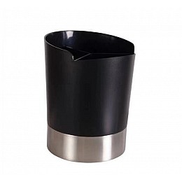 Черный стаканчик для трубочек и мешалок для коктейля One Chef 135×135×170 мм