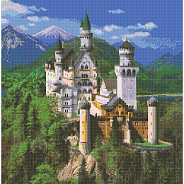 Алмазная мозаика Замок в горах DM-366 50х50см