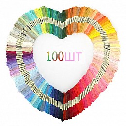 Багатобарвний набір ниток муліне CarryMul для вишивки хрестиком 100 шт (152-MUL)