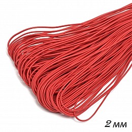Шнурок-резинка Luxyart 2 мм 200 м Красный (Р2-203)