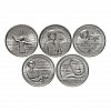 Набор монет Collection США 25 центов 2022 женщины Америки 5 шт 20.2 мм Серебристый (hub_iz4kiy)