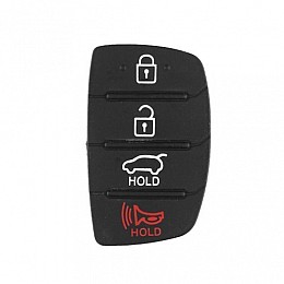 Резиновые кнопки-накладки на ключ Hyundai Ix45 (Хюндай Ix45) косой 4 кнопки
