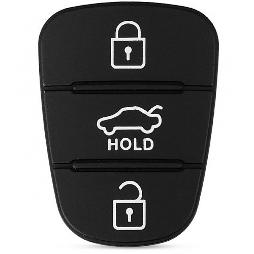Резиновые кнопки-накладки на ключ Hyundai i30 (Хюндай i30) симметрия