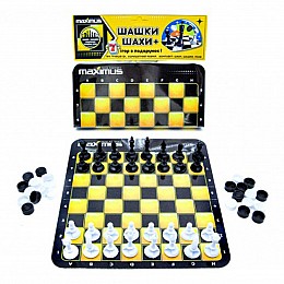 Настольная игра Максимус Шашки + Шахматы (5446)