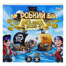 Настольная развлекательная игра Морской бой Pirates Gold укр Dankotoys (G-MB-03U)