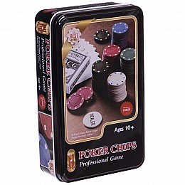 Покерный набор в металлической коробке-80 фишек SP-Sport IG-4590