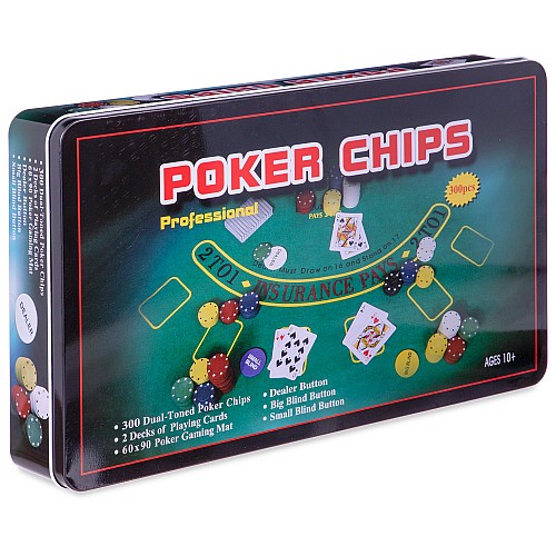 Покерний набір у металевій коробці - 300 фішок SP-Sport IG-4394