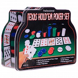 Покерний набір у металевій коробці - 200 фішок SP-Sport IG-1103240