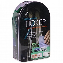 Покерный набор в металлической коробке-120 фишек SP-Sport IG-3008