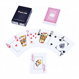 Пластиковые карты "Покер" PlayGame Poker Club 54 шт IG-6010 Красная рубашка