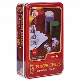 Покерний набір у металевій коробці 100 фішок SP-Sport IG-4591