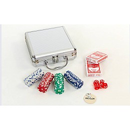 Набір для покера в алюмінієвому кейсі SP-Sport IG-2470 на 100 фішок з номіналом