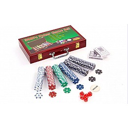 Набір для покера в дерев'яному кейсі SP-Sport IG-6643 на 300 фішок з номіналом