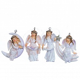 Набор игрушек Elisey Ангелы 12 шт 5 см Белый (2007-063)