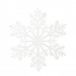 Подвеска новогодняя Flora Снежинка 30 см Белый (12280)