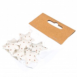 Набір іграшок Elisey Снігові зірочки 5 см Білий (014NY)