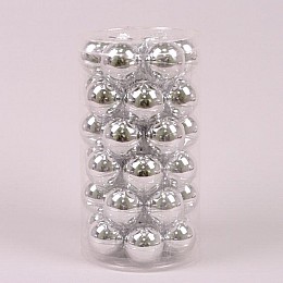 Кульки скляні Flora D-3,8 см. 36 шт.(44609)