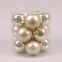 Кульки скляні Flora D-8 см. 15 шт.(44596)