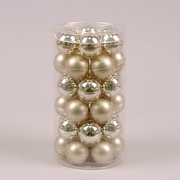 Кульки скляні Flora D-3,8 см. 36 шт.(44556)