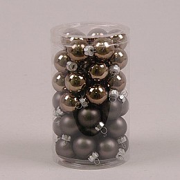 Кульки скляні Flora D-2,5 см. 48 шт.(44521)