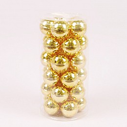 Кульки скляні Flora D 5,7 см 30 шт Золотистий (44574)