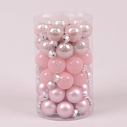 Кульки скляні Flora D-2,5 см. 48 шт.(44534)