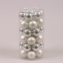 Кульки скляні Flora D-3,8 см. 36 шт.(44559)