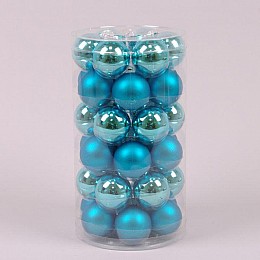 Кульки скляні Flora D-3,8 см. 36 шт.(44610)
