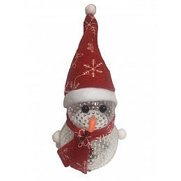 Фігурка світлодіодний сніговик LED ABC червона шапка