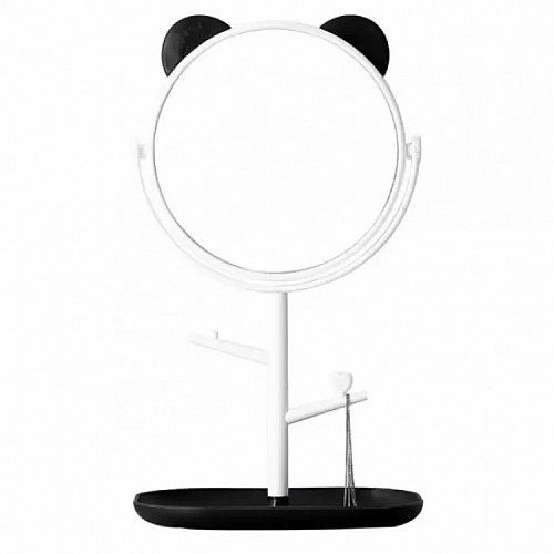 Зеркало с подставкой под украшения Panda 33 х 17 см Черный (hub_3z91q8)