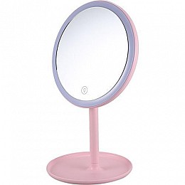 Зеркало с LED подсветкой WS круглое W8 Pink (kz174-hbr)