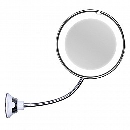 Косметическое зеркало с LED подсветкой NUBrilliance Ultra Flexible на гибкой ножке White (3_01479)