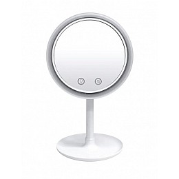 Настольное косметическое зеркало с подсветкой и вентилятором Beauty Breeze Mirror Белое (Mirror01M)