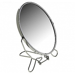 Двустороннее косметическое зеркало для макияжа на подставке Two-Side Mirror 18 см (418-7)