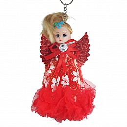 Кукла-брелок с крыльями Ангел красный MiC (ASR176)