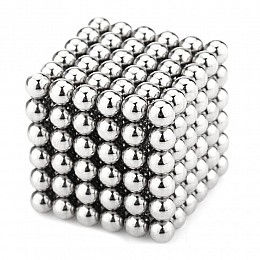 Магнитный конструктор OOOPS неокуб, 216шт*5мм магнитные шарики (1001225-Silver-0)