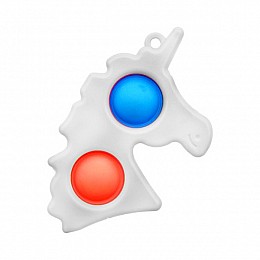 Антистрес Іграшка Trend-Box Симпл Дімпл Білий Єдиноріг з карабіном - 2 пухирці