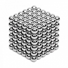 Головоломка Neocube 216 магнитных шариков 5 мм Серебристый (267617236)