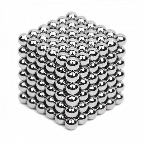 Головоломка Neocube 216 магнітних кульок 5 мм Сріблястий (267617236)