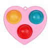 Іграшка антистрес Simple Dimple Рожеве Серце з карабіном 3 пухирці