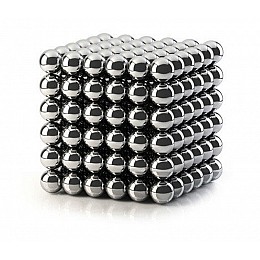 Головоломка Neocube нео куб магнитная 216 шариков Серебряная (hub_QWZm77541)