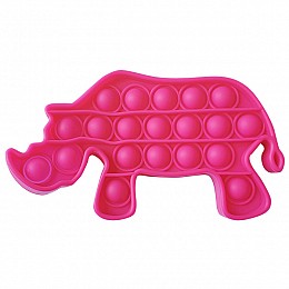 Игрушка антистресс Pop It Розовый Носорог