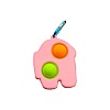 Антистресс Игрушка Trend-Box Симпл Димпл Розовый Брелок Амонг Ас с карабином - 2 пупырки