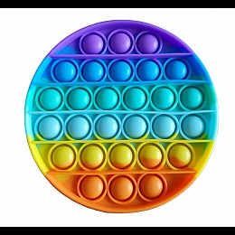 Мягкая игрушка PopAr антистресс Pop It fidget Разноцветный круг